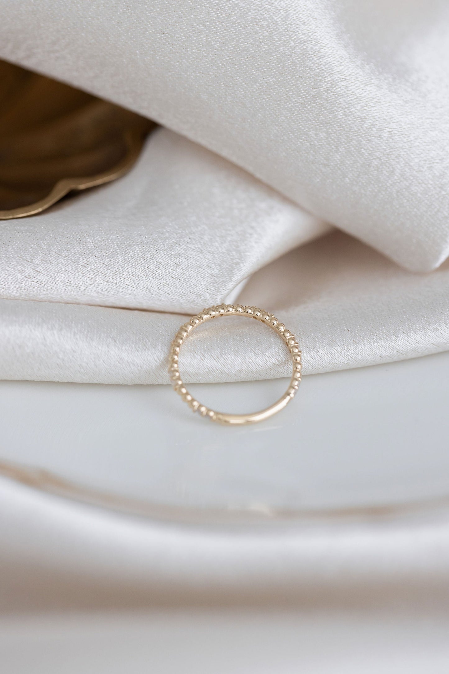 0.25 TCW Round Shaped Half Eternity Lab Grown Diamond Wedding Band