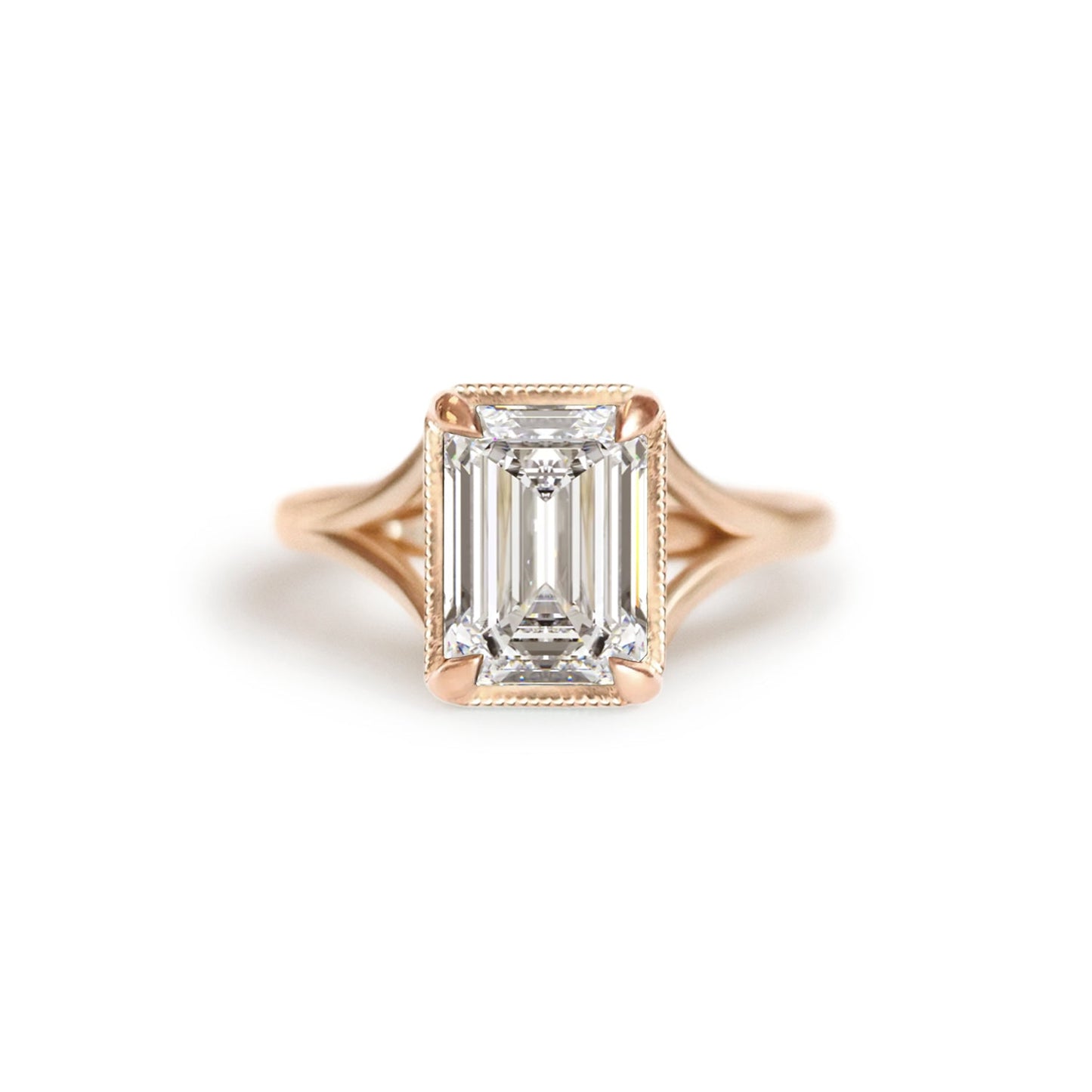 Marquise Shaped Three Stone Lab Grown Diamond Engagement Ring