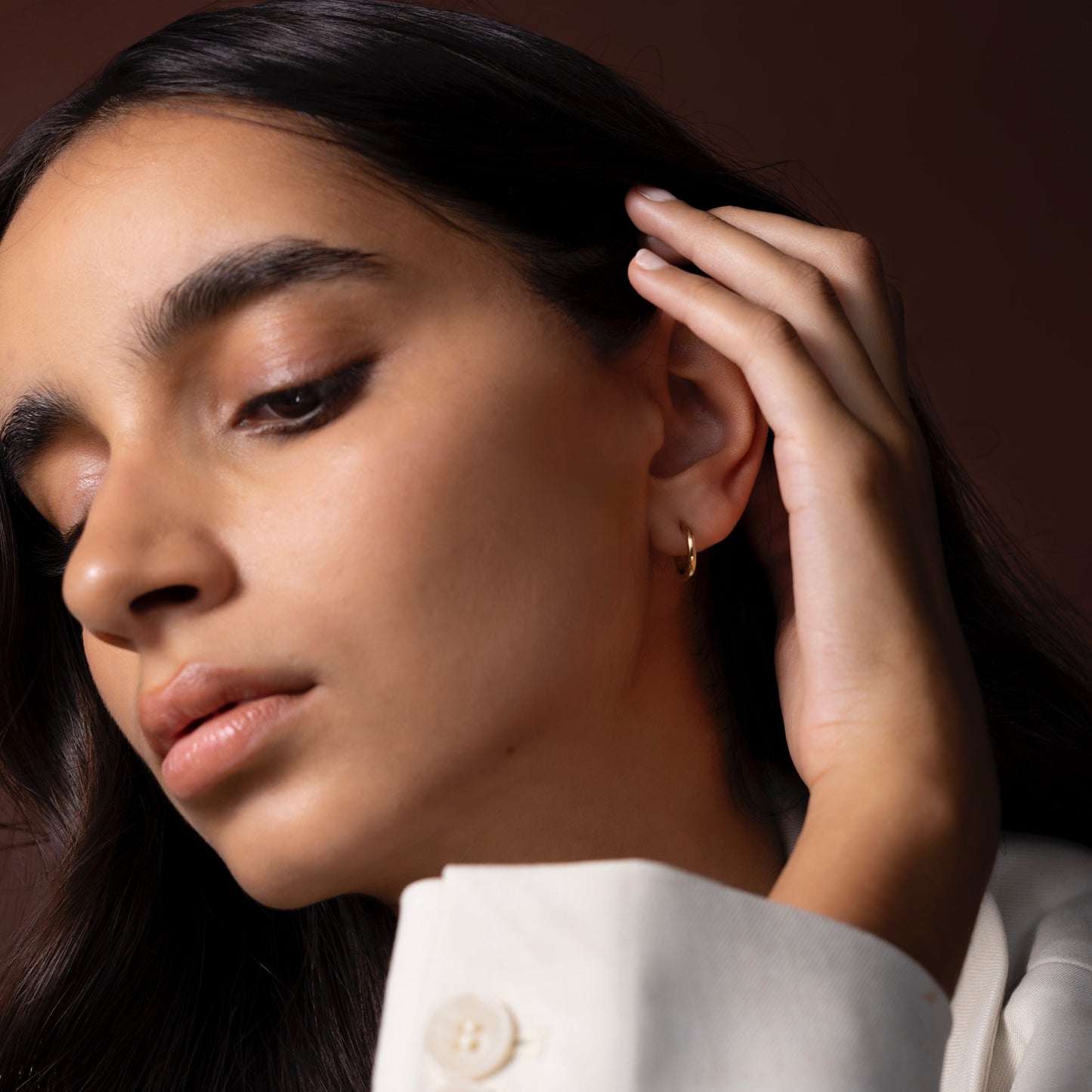 Classic Hoop Earrings in Gold