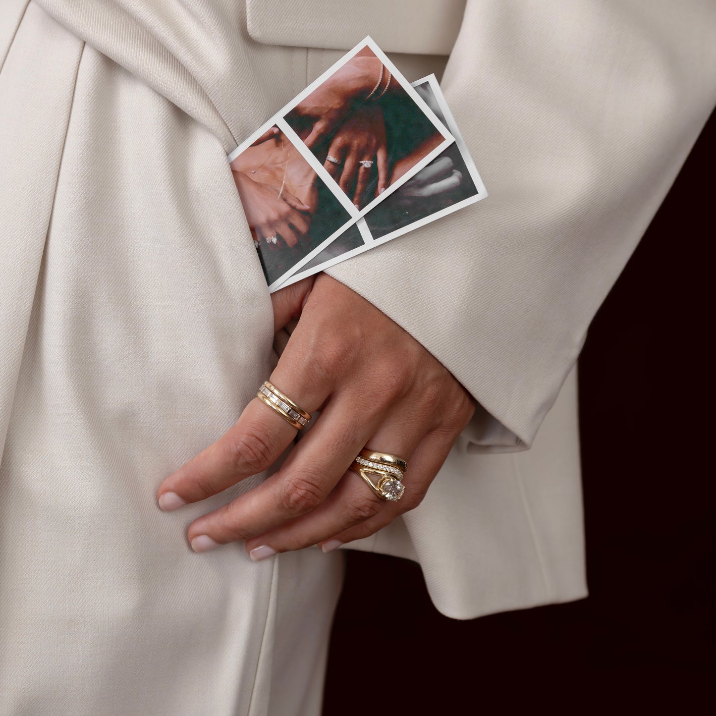 Marquise Cut Cluster Styled Lab Grown Diamond Engagement Ring