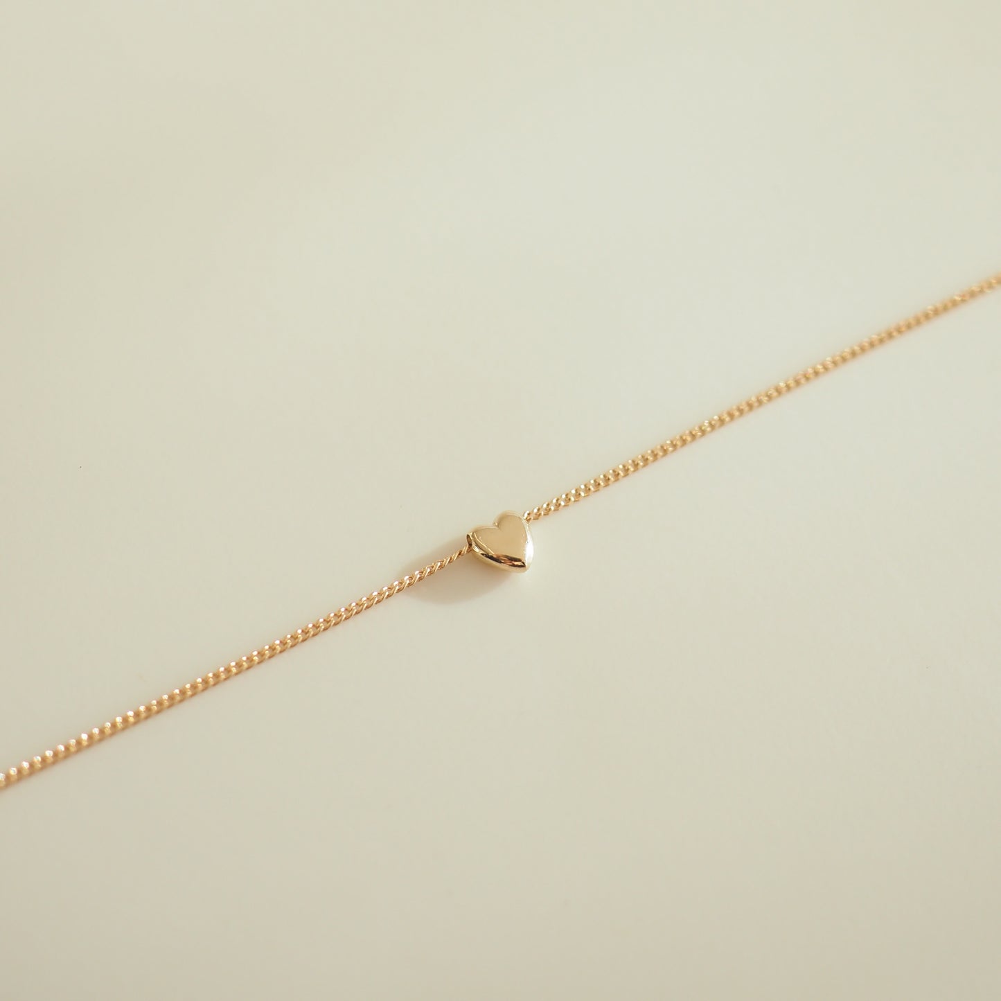 Puffed Heart Shaped Pendant Necklace