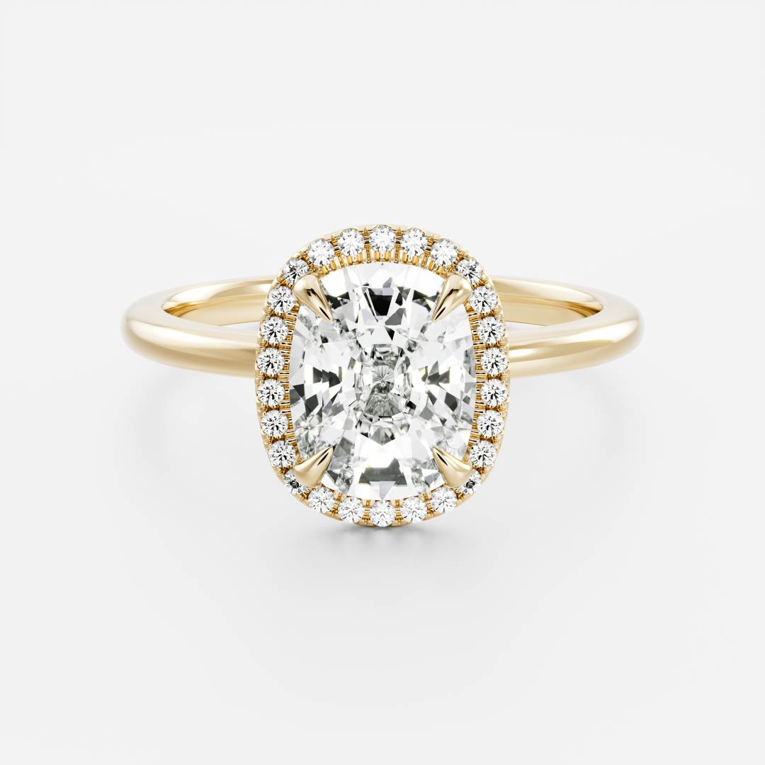 Marquise Cut Cluster Styled Lab Grown Diamond Engagement Ring