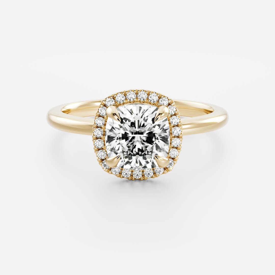 Marquise Cut Cluster Styled Lab Grown Diamond Engagement Ring