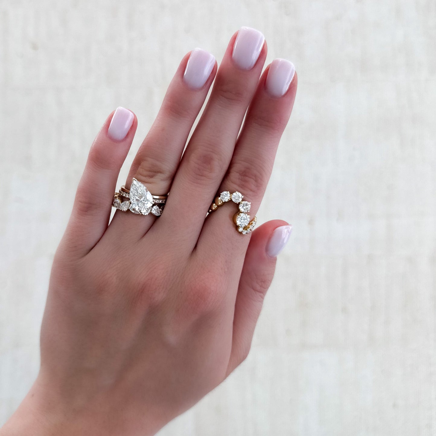 0.25 TCW Round Shaped Half Eternity Lab Grown Diamond Wedding Band