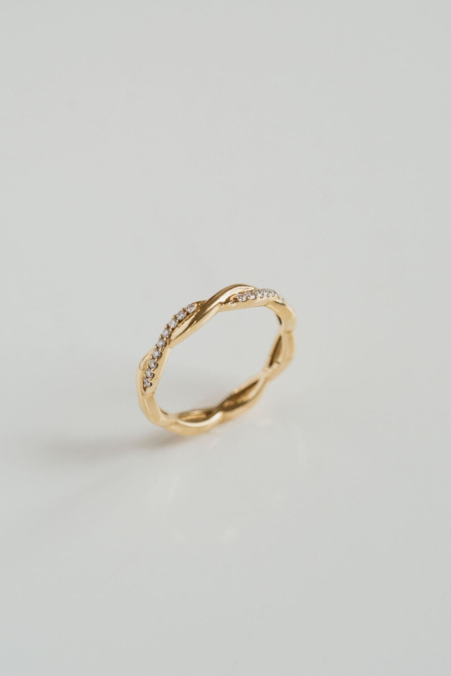 0.25 TCW Round Shaped Half Eternity Lab Grown Diamond Wedding Band