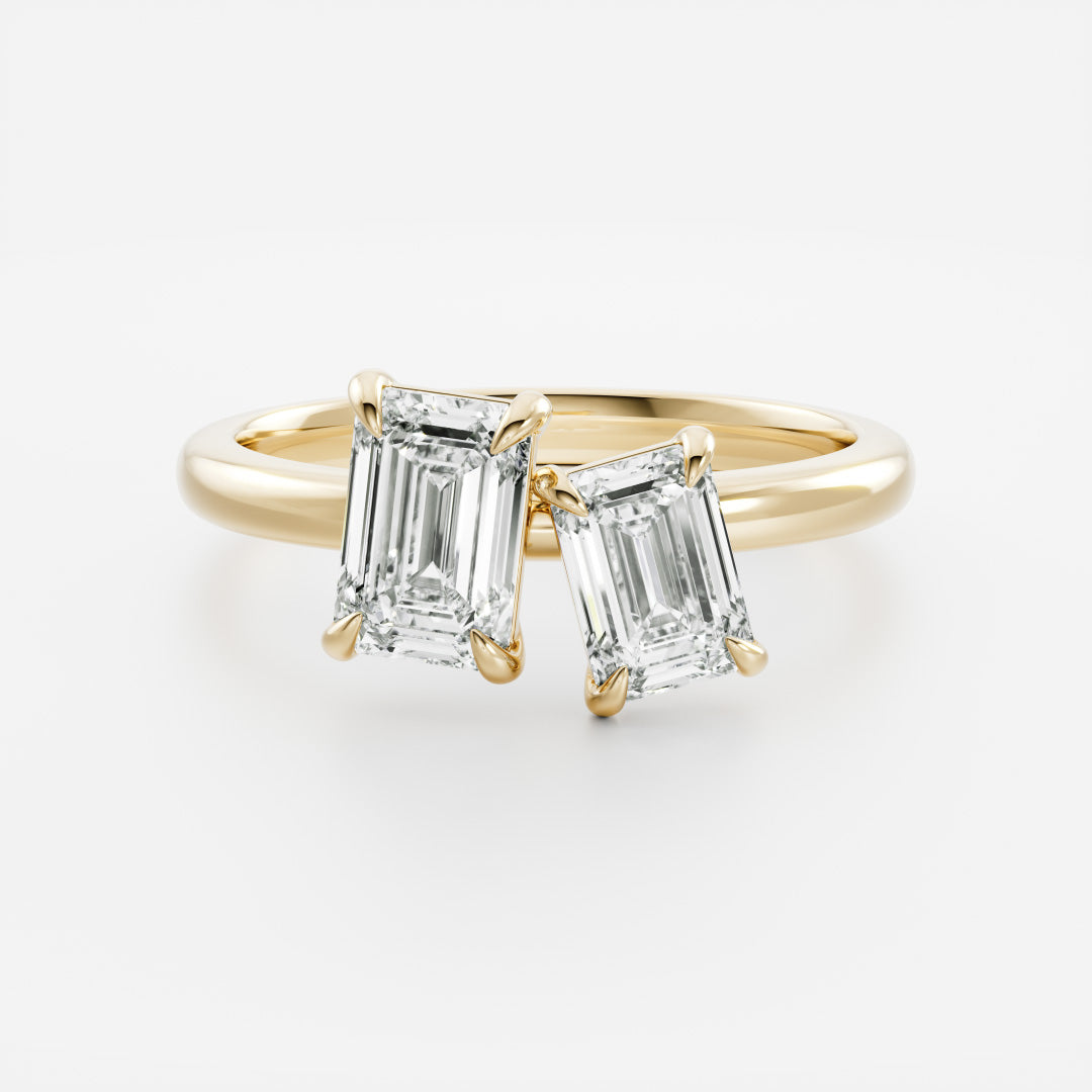 Marquise Cut Cluster Styled Lab Grown Diamond Engagement Ring