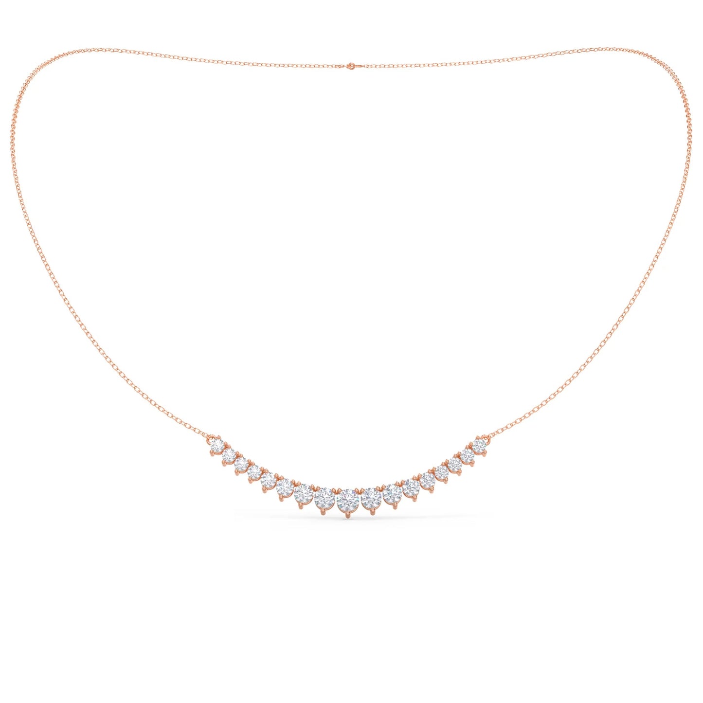 0.40 TCW Round Moissanite Diamond Mini Choker Necklace in Solid Gold 7