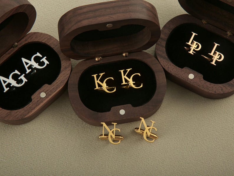 Initial Letter Cufflinks For Men