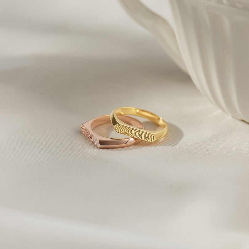 Fingerprint Wedding Band For Loved Ones