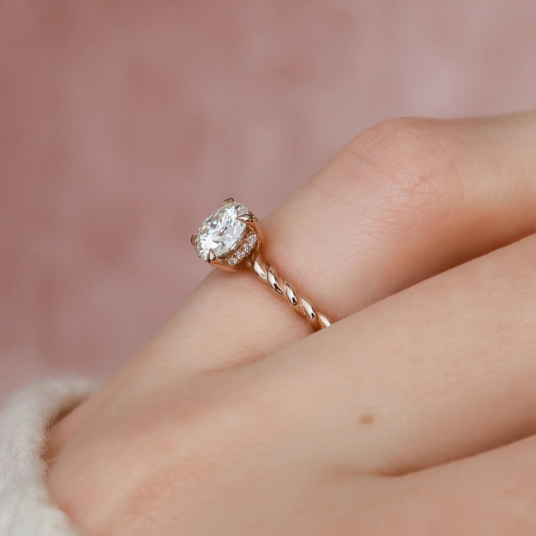 Marquise Cut Cluster Styled Lab Grown Bridal Ring Set