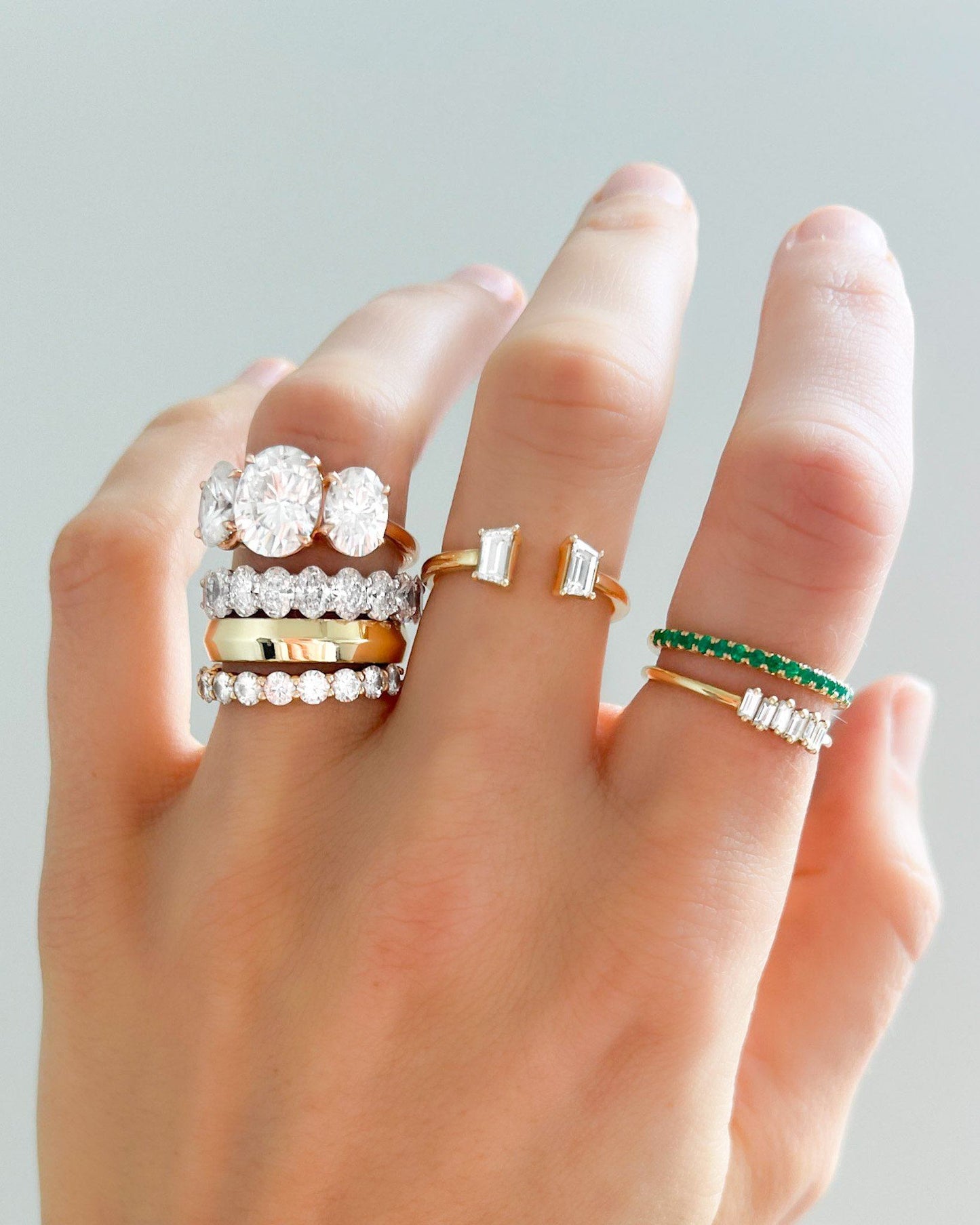 0.25 TCW Round Shaped Half Eternity Lab Grown Diamond Wedding Band