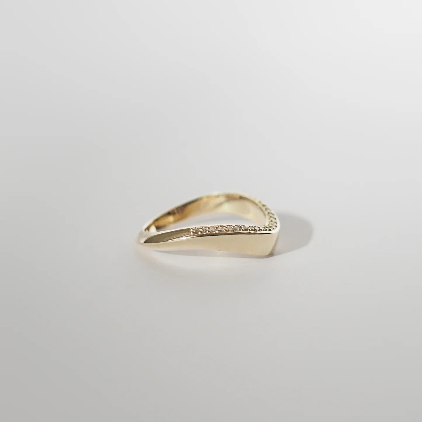 0.125 TCW Round Shaped Half Eternity Lab Grown Diamond Wedding Band