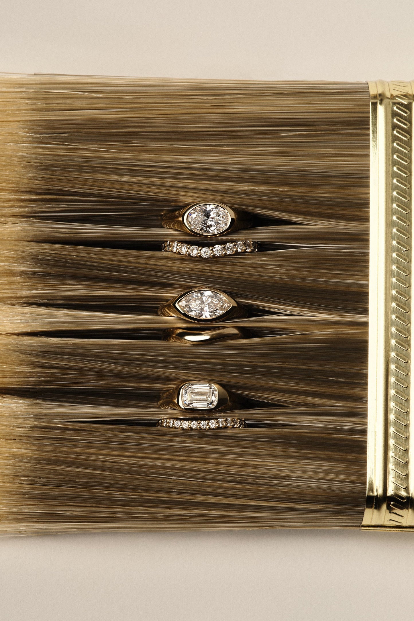 Marquise Shaped Three Stone Lab Grown Diamond Engagement Ring