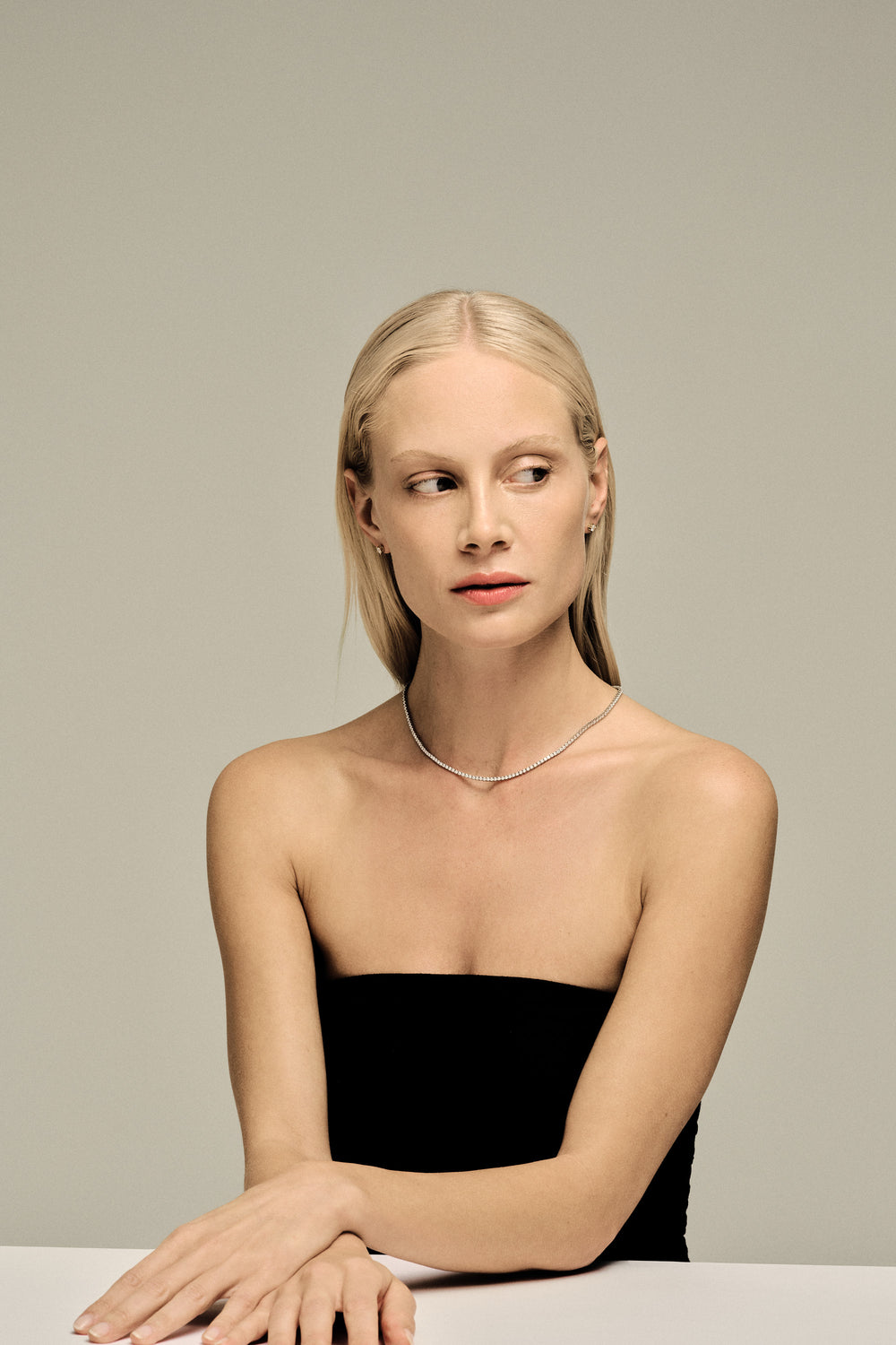 4.5 TCW Round Lab Grown Diamond Tennis Necklace