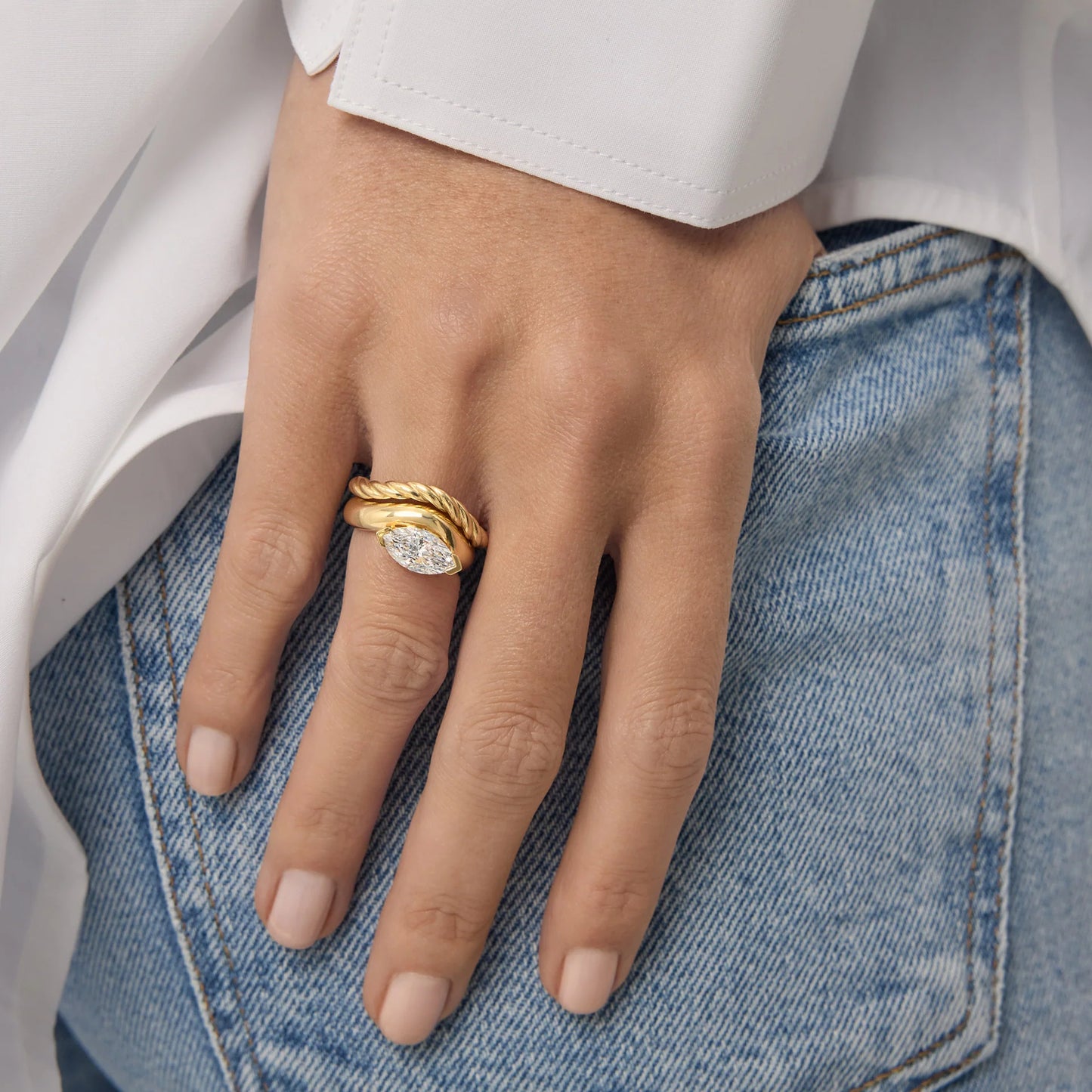 Timeless Twisted Gold Wedding Band