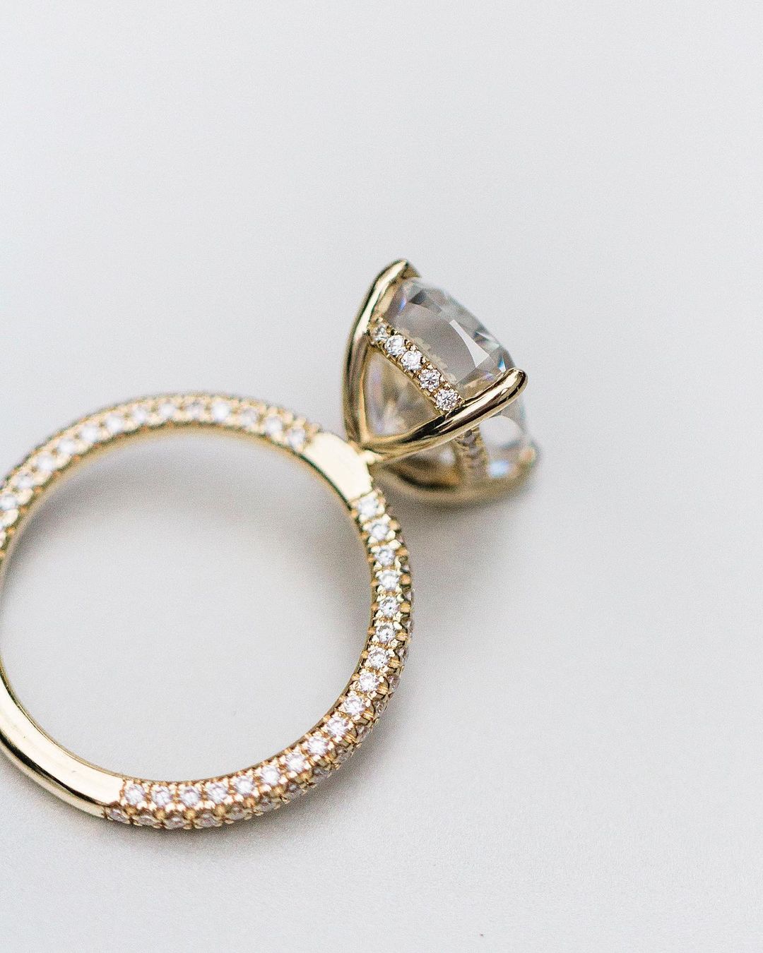 5.70 CT Elongated Cushion Hidden Halo Moissanite Engagement Ring 4