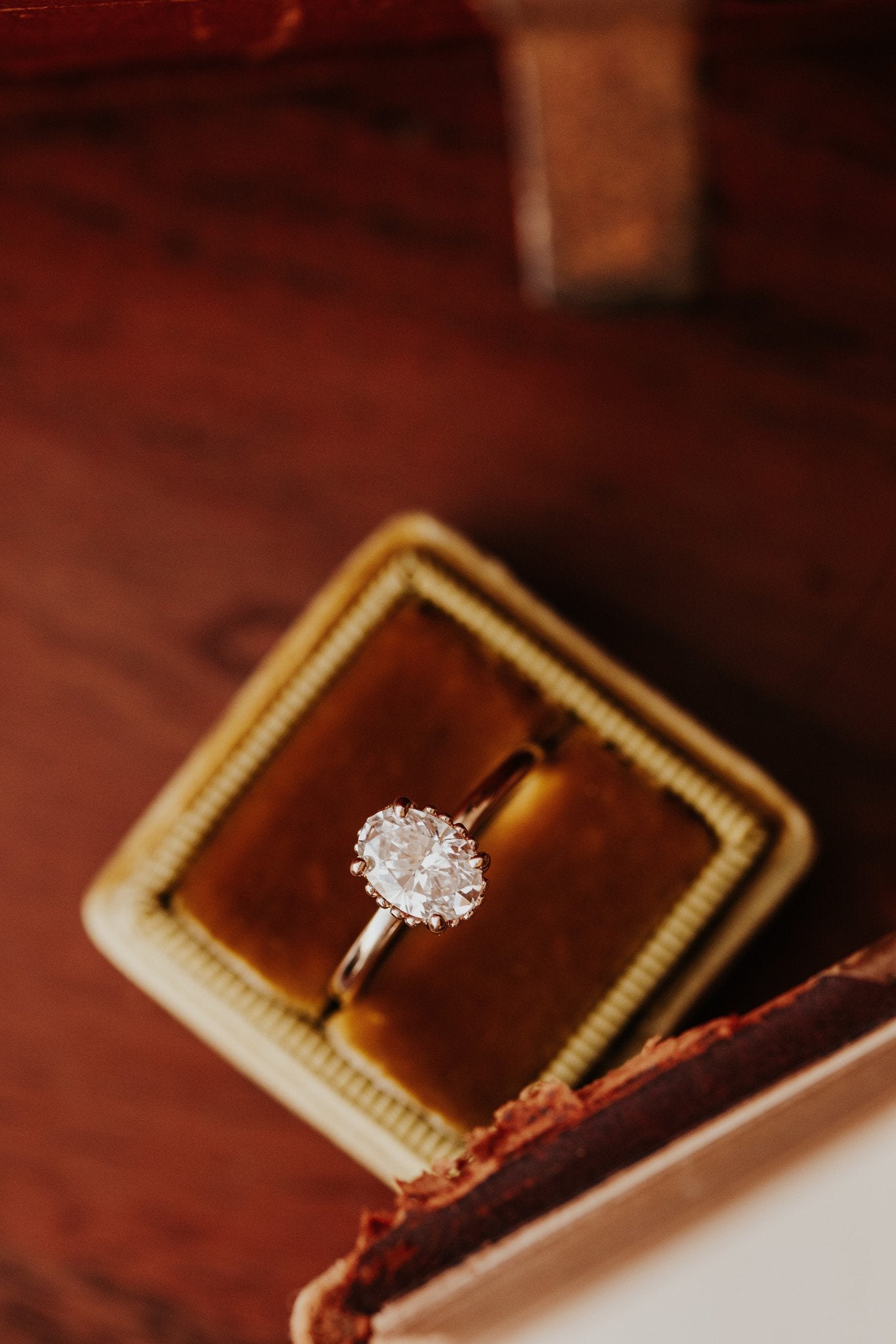 Marquise Shaped Three Stone Lab Grown Diamond Engagement Ring