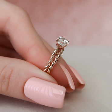 Marquise Cut Cluster Styled Lab Grown Bridal Ring Set