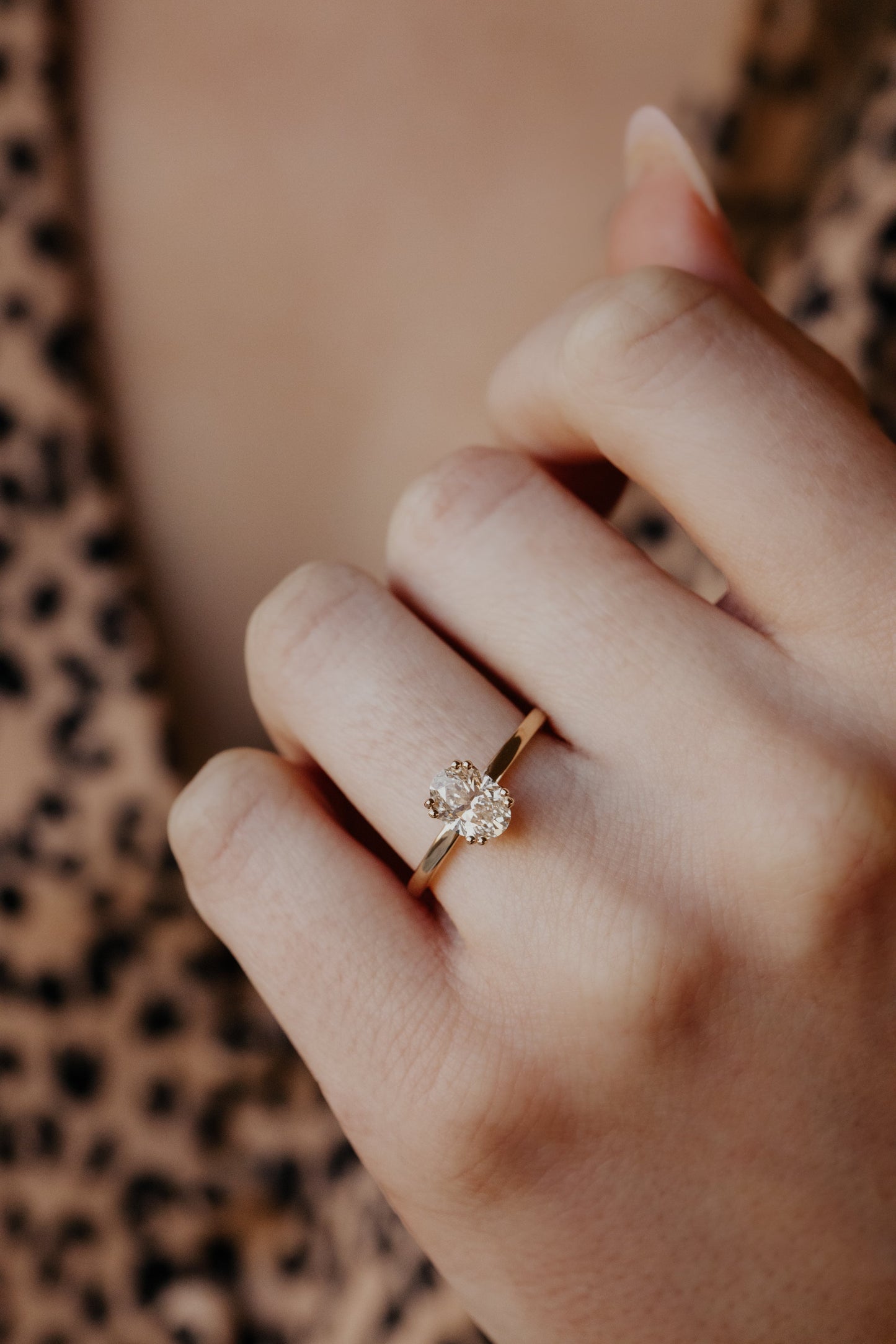 Marquise Shaped Three Stone Lab Grown Diamond Engagement Ring