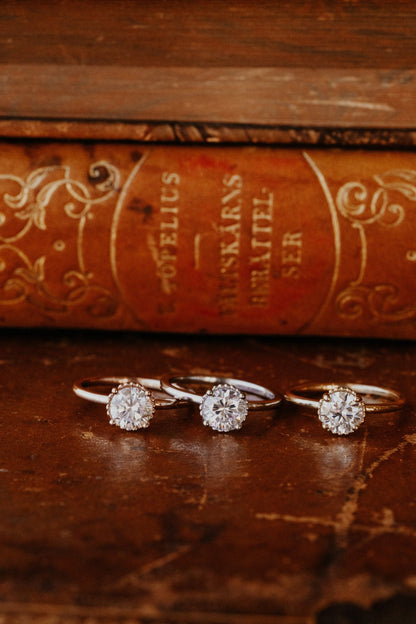 Marquise Shaped Three Stone Lab Grown Diamond Engagement Ring