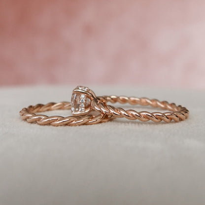 Marquise Cut Cluster Styled Lab Grown Bridal Ring Set