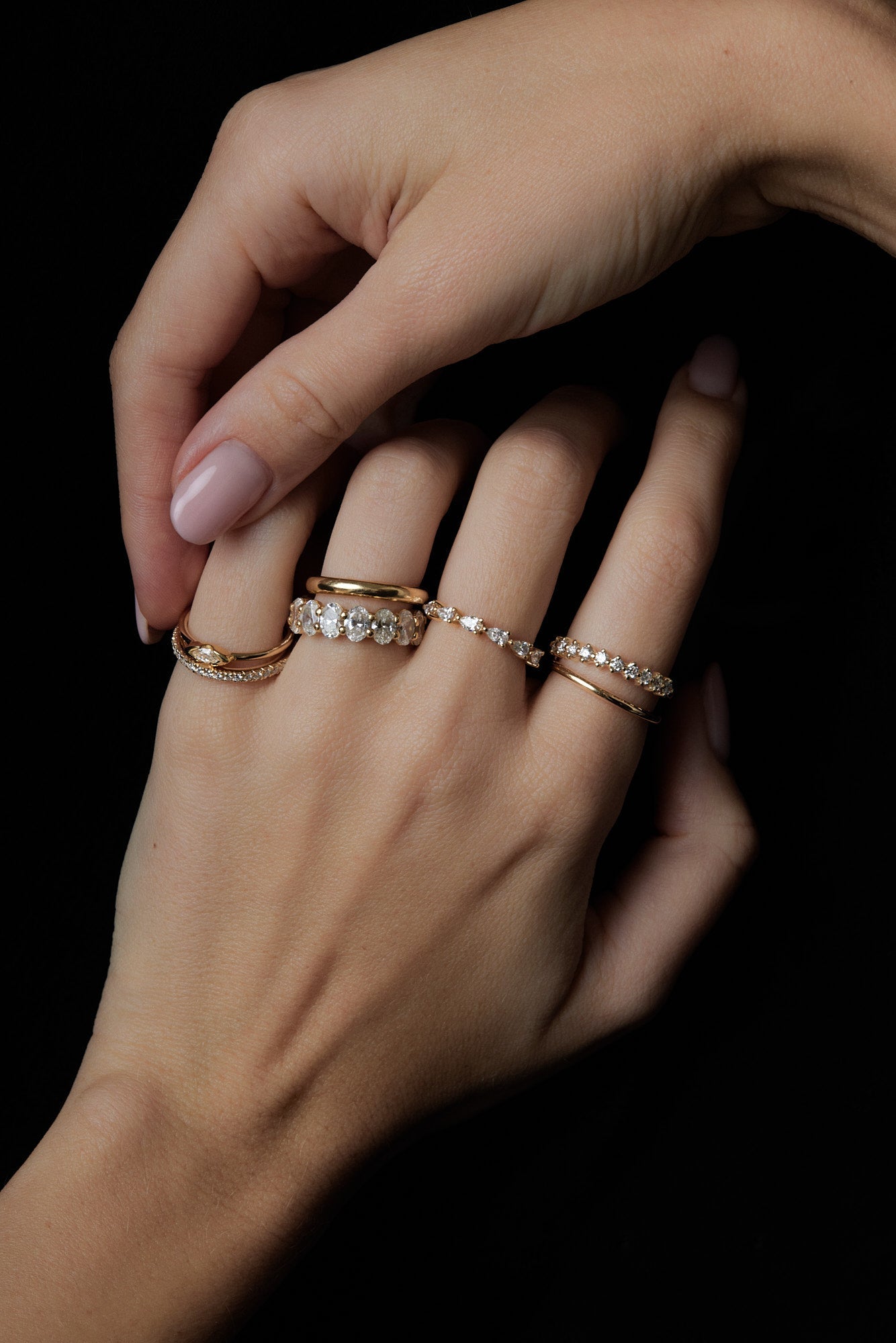 0.25 TCW Round Shaped Half Eternity Lab Grown Diamond Wedding Band