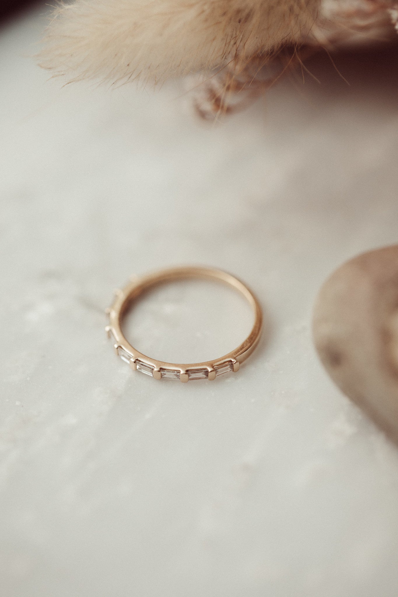 0.25 TCW Round Shaped Half Eternity Lab Grown Diamond Wedding Band