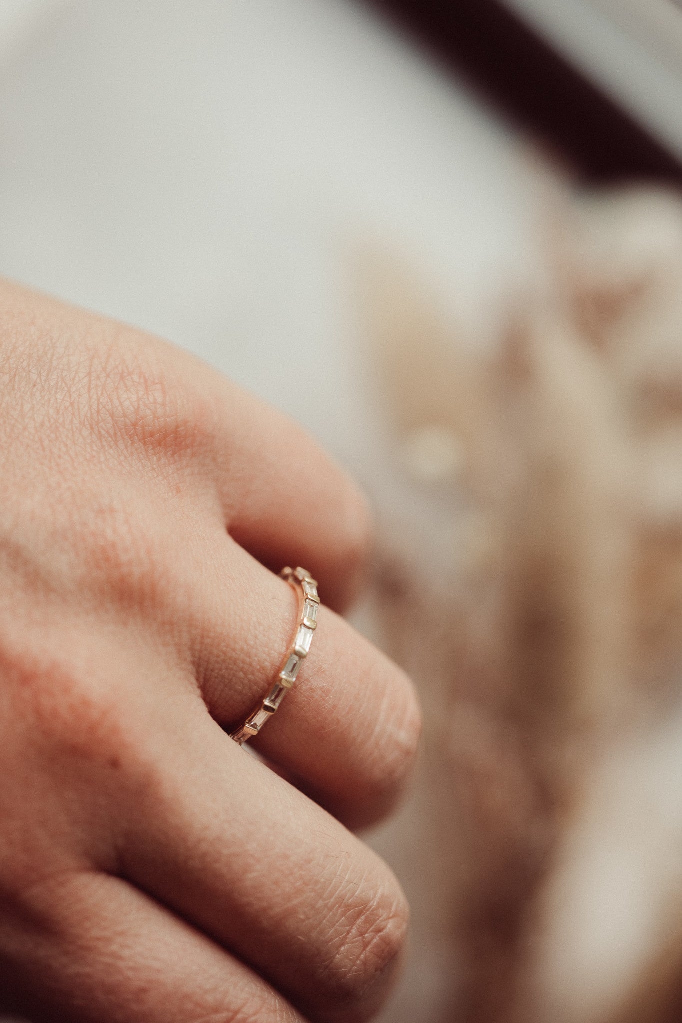 0.25 TCW Round Shaped Half Eternity Lab Grown Diamond Wedding Band