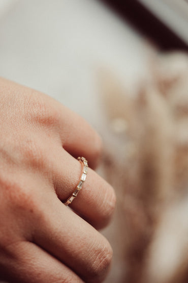 0.25 TCW Round Shaped Half Eternity Lab Grown Diamond Wedding Band