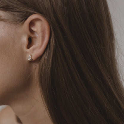 0.8 TCW Pear Shaped Lab Grown Diamond Stud Earrings