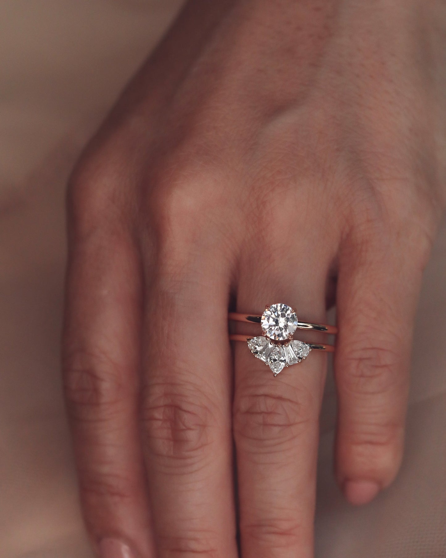 0.45 TCW Pear, Tapered Baguette & Marquise Stones Lab Grown Diamond Wedding Band