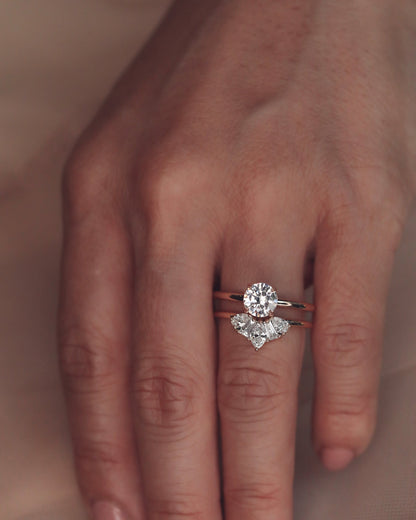 0.45 TCW Pear, Tapered Baguette & Marquise Stones Lab Grown Diamond Wedding Band