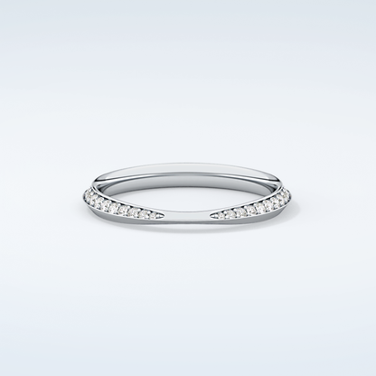 0.16 TCW Round Shaped Moissanite Wedding Band 13