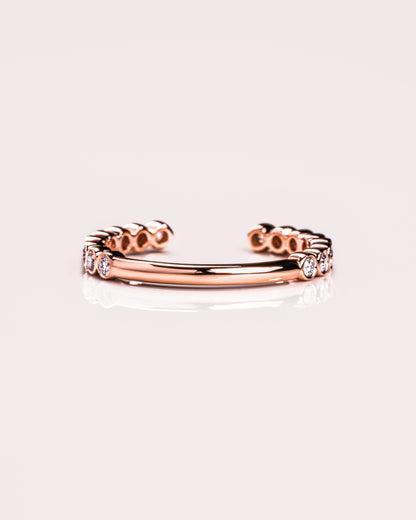 0.23 CT Round Stones Lab Grown Diamond Open Wedding Band