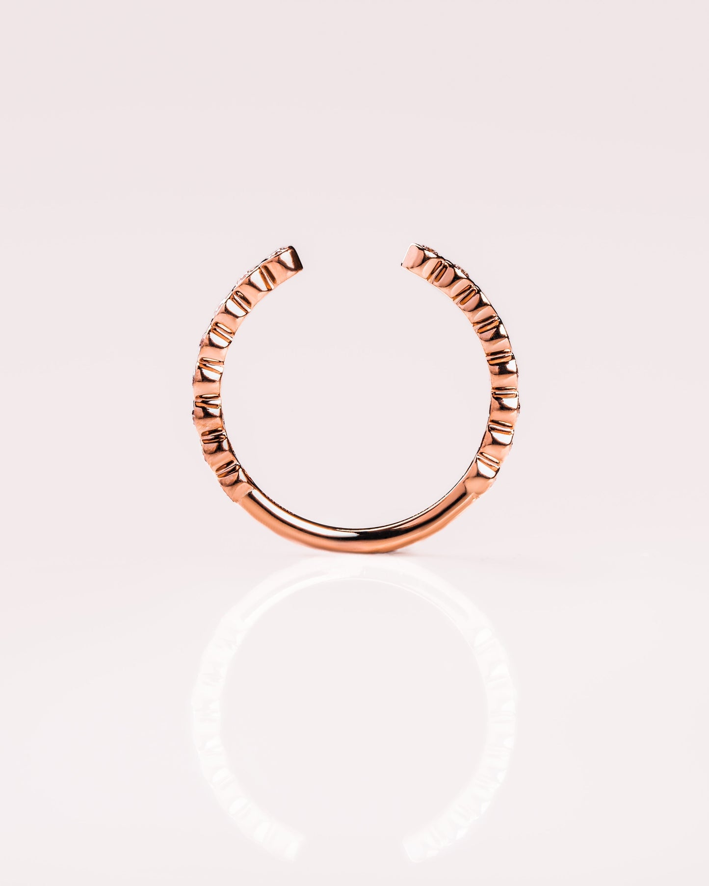 0.23 CT Round Stones Lab Grown Diamond Open Wedding Band