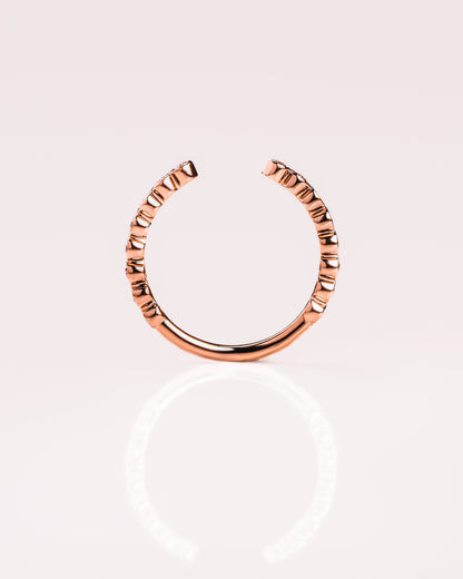 0.23 CT Round Stones Lab Grown Diamond Open Wedding Band