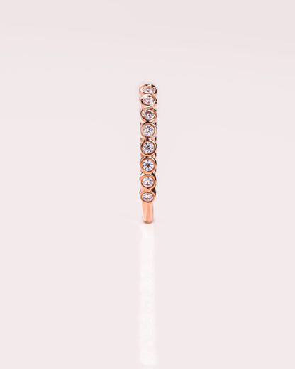 0.23 CT Round Stones Lab Grown Diamond Open Wedding Band