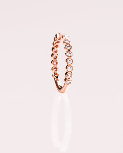 0.23 CT Round Stones Lab Grown Diamond Open Wedding Band