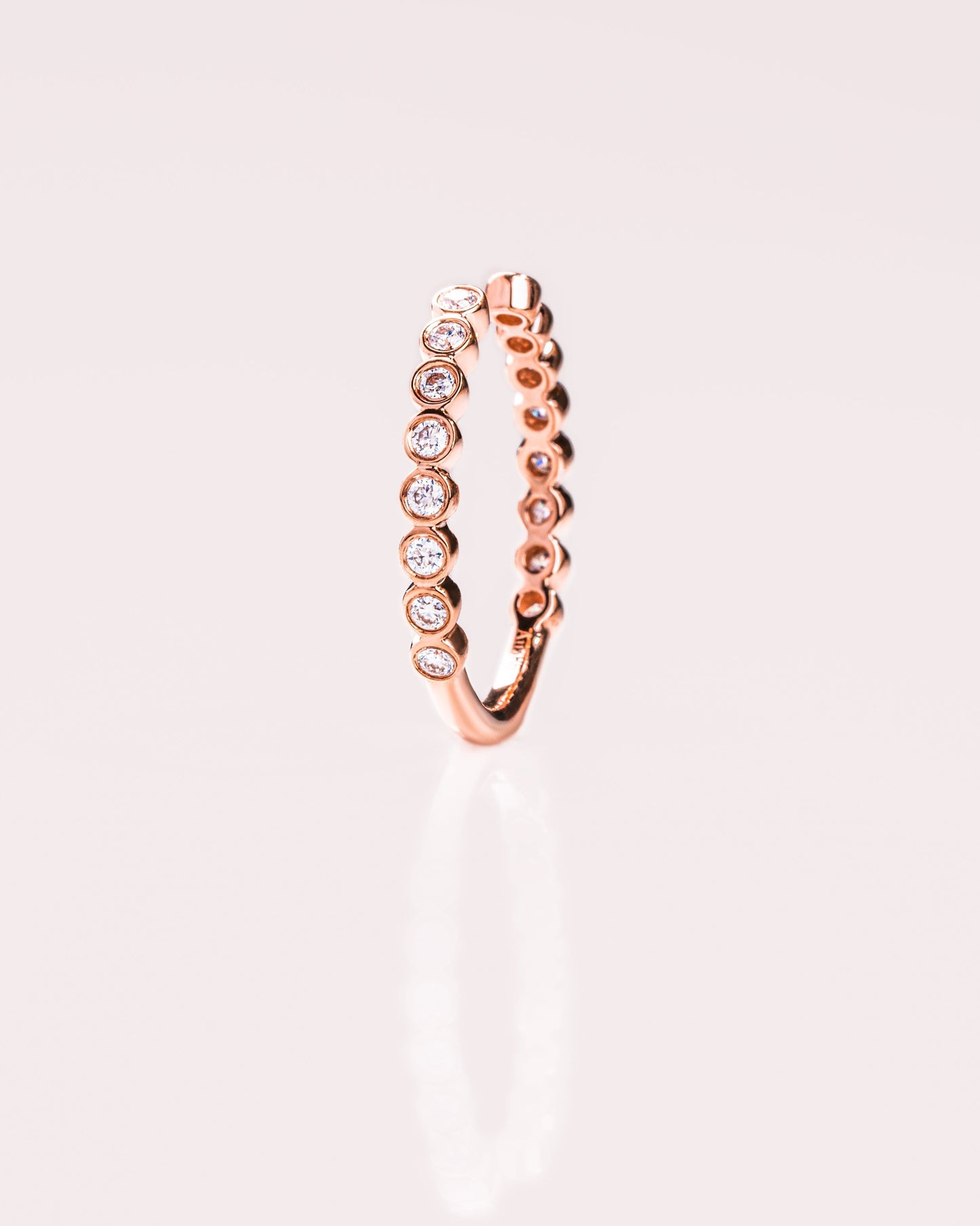 0.23 CT Round Stones Lab Grown Diamond Open Wedding Band