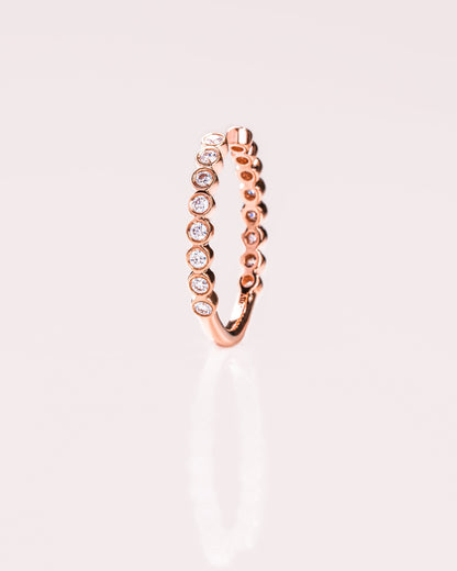 0.23 CT Round Stones Lab Grown Diamond Open Wedding Band