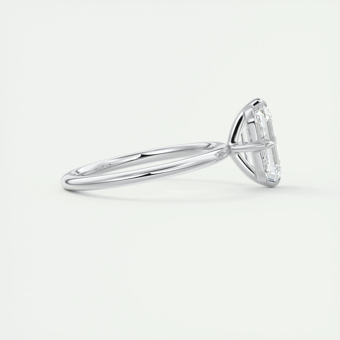 1.91 CT Emerald Moissanite Solitaire Engagement Ring (US Size 7.25 Ready To Ship)