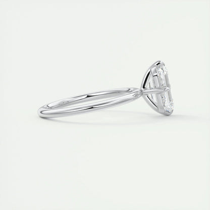 1.91 CT Emerald Moissanite Solitaire Engagement Ring (US Size 7.25 Ready To Ship)