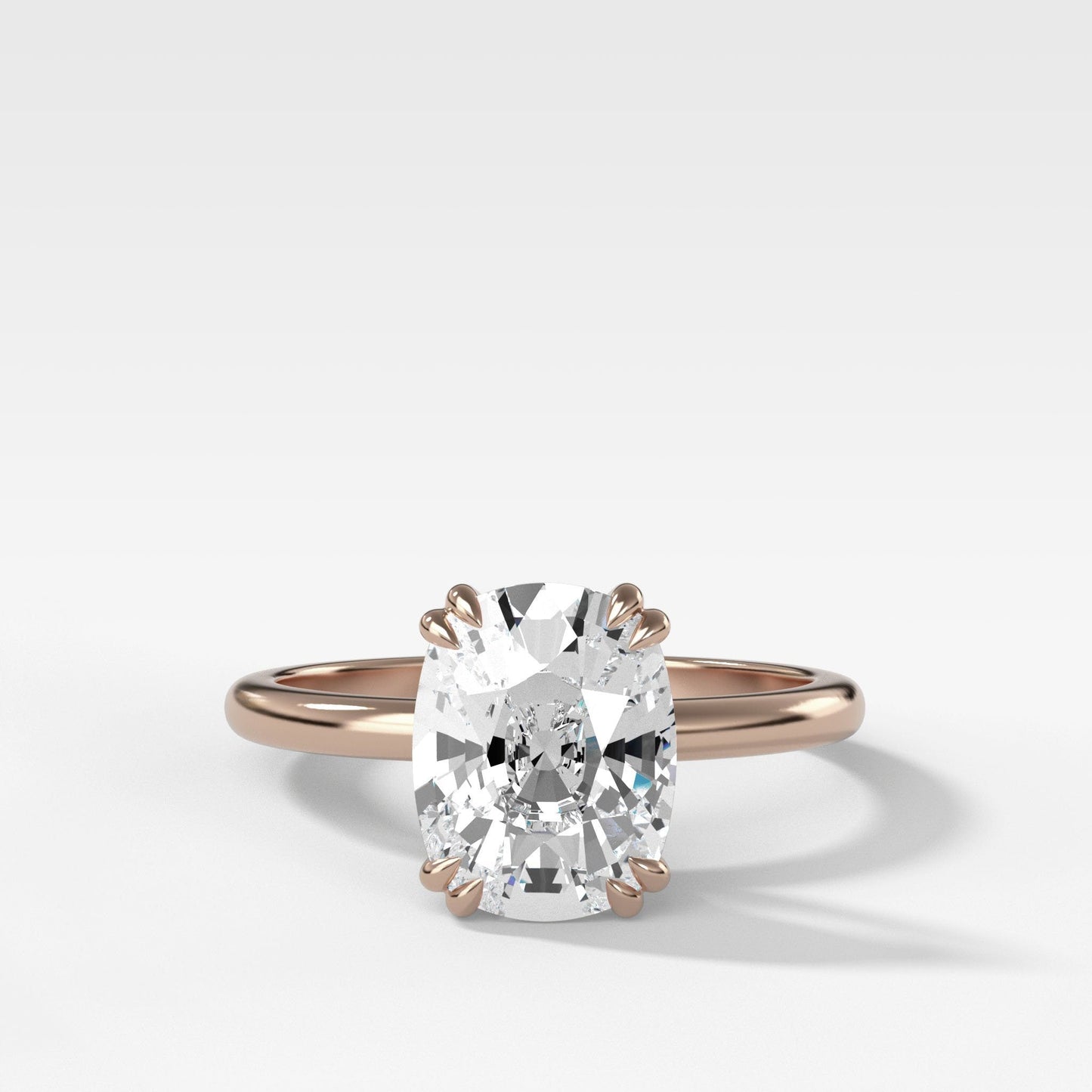 Marquise Shaped Three Stone Lab Grown Diamond Engagement Ring