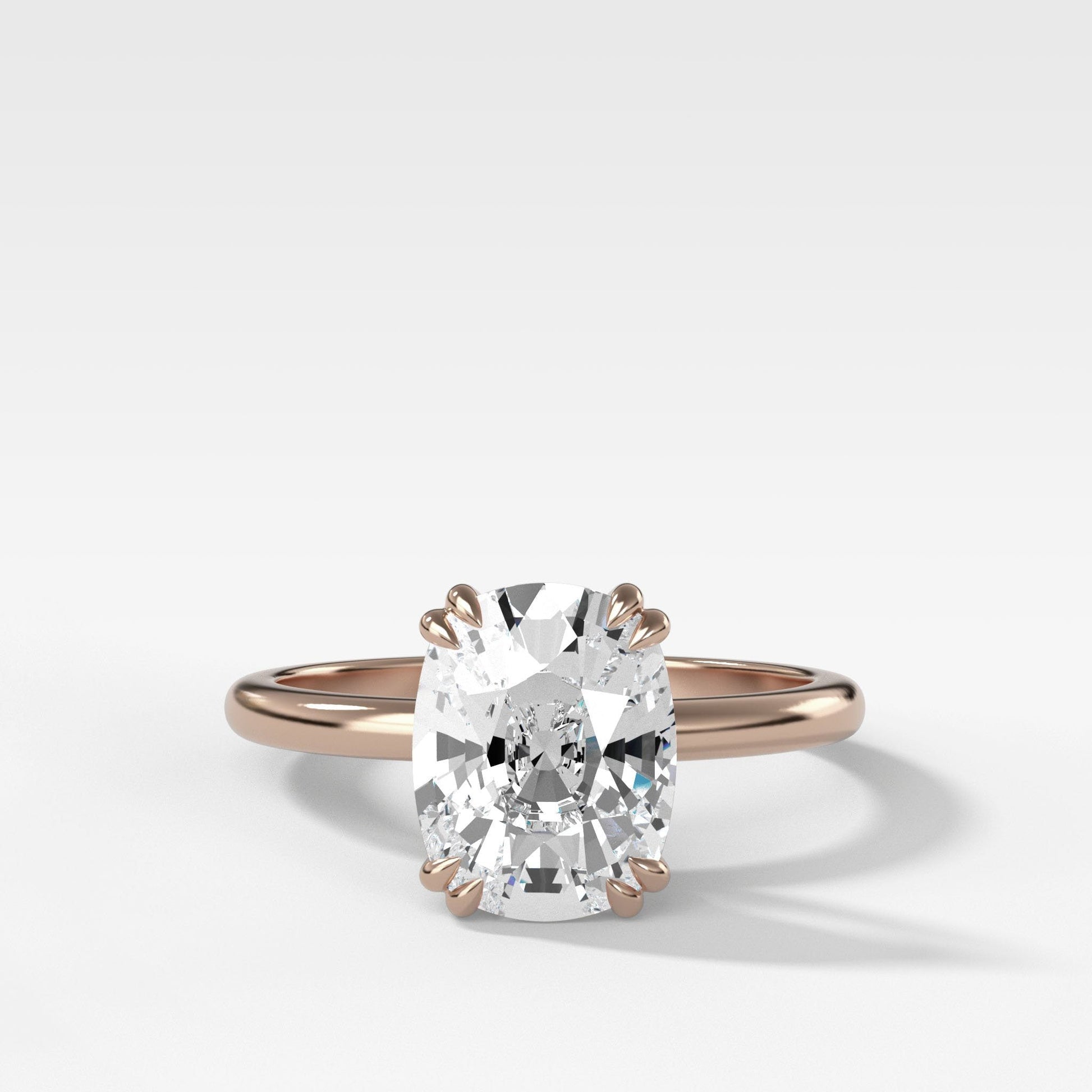 Marquise Shaped Three Stone Lab Grown Diamond Engagement Ring