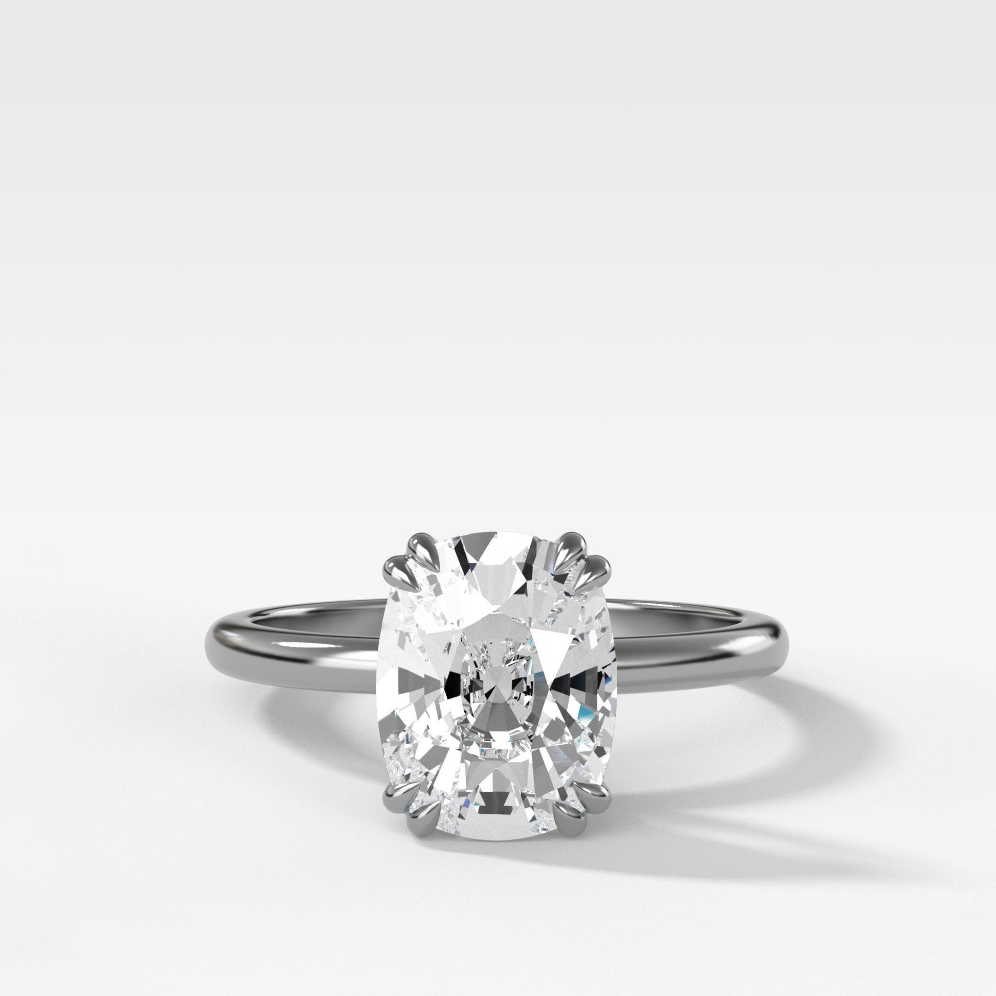 Marquise Shaped Three Stone Lab Grown Diamond Engagement Ring