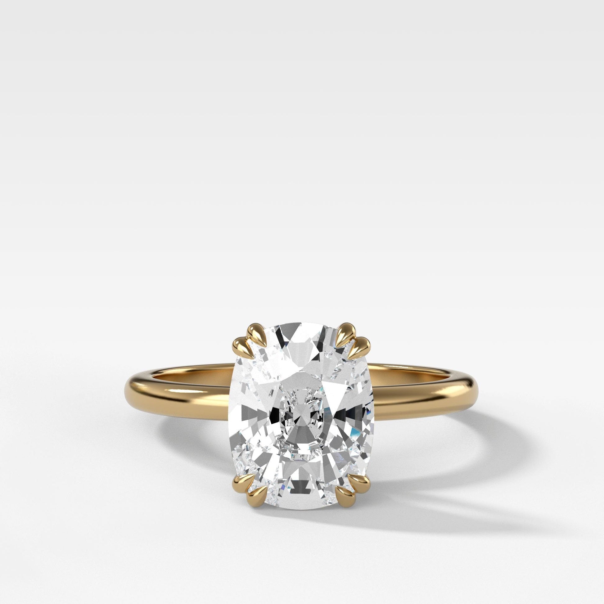 Marquise Shaped Three Stone Lab Grown Diamond Engagement Ring