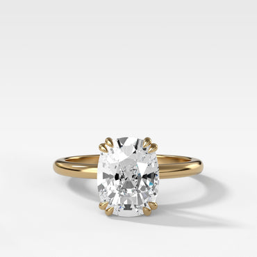 Marquise Shaped Three Stone Lab Grown Diamond Engagement Ring