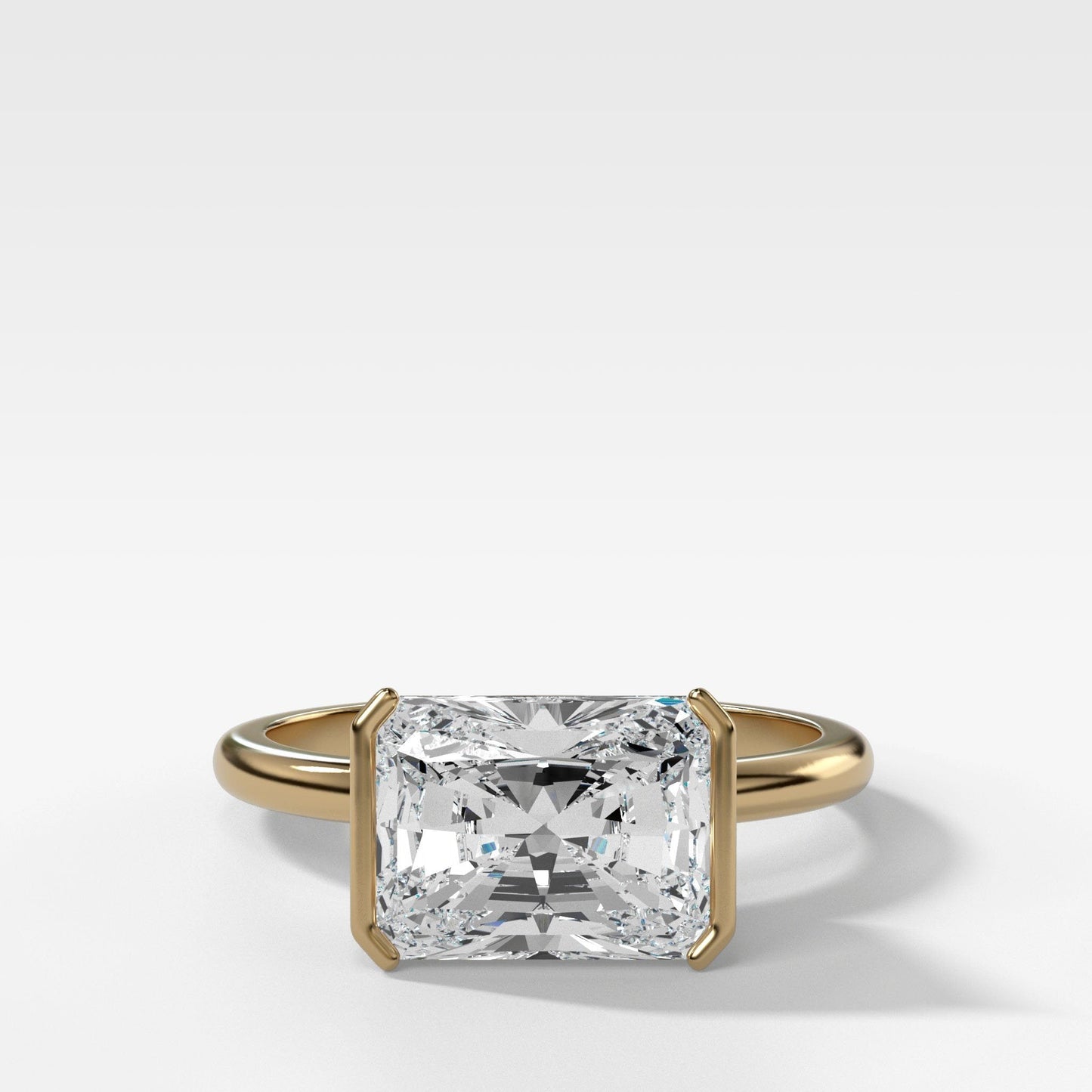 Marquise Shaped Three Stone Lab Grown Diamond Engagement Ring