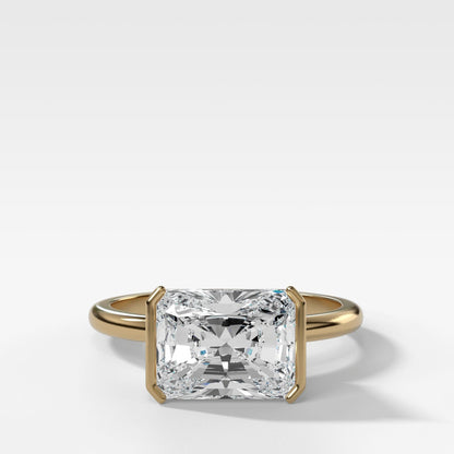 Marquise Shaped Three Stone Lab Grown Diamond Engagement Ring