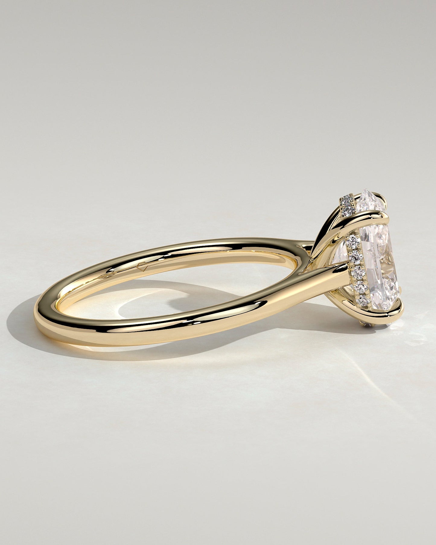 Round Halo, Pave & Split Shank Engagement Ring – 1.93 CT Lab Grown Diamond